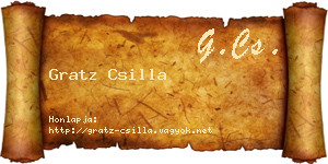 Gratz Csilla névjegykártya