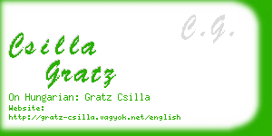 csilla gratz business card